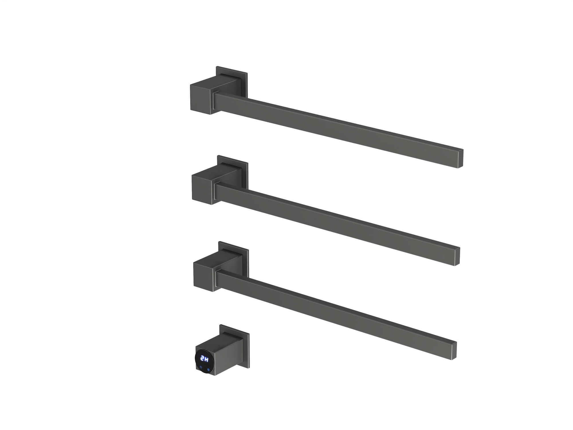 HB-016-3GG  Стальной серый Полотенцесушитель встраиваемый электрический