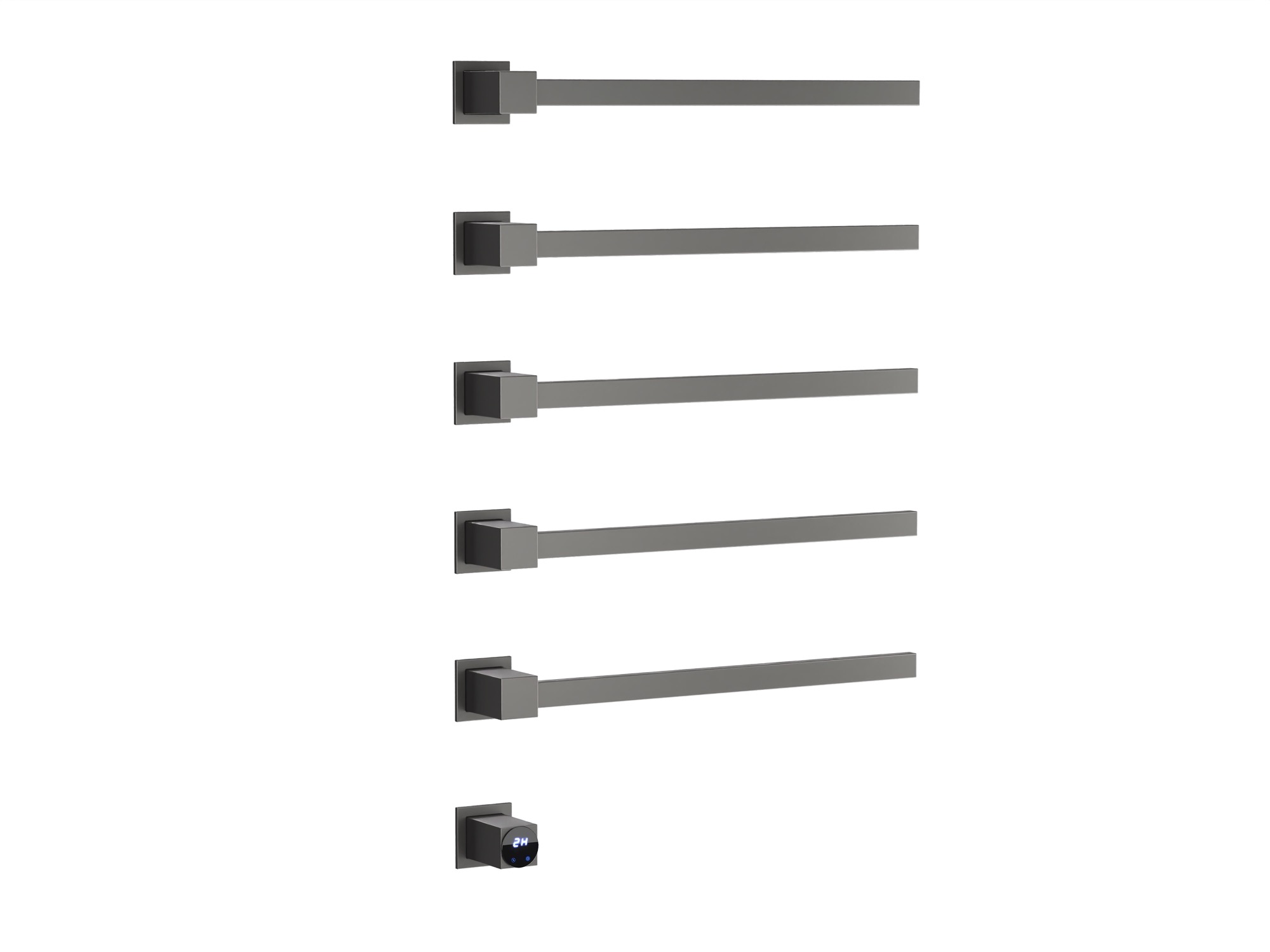 HB-016-5GG  Стальной серый Полотенцесушитель встраиваемый электрический