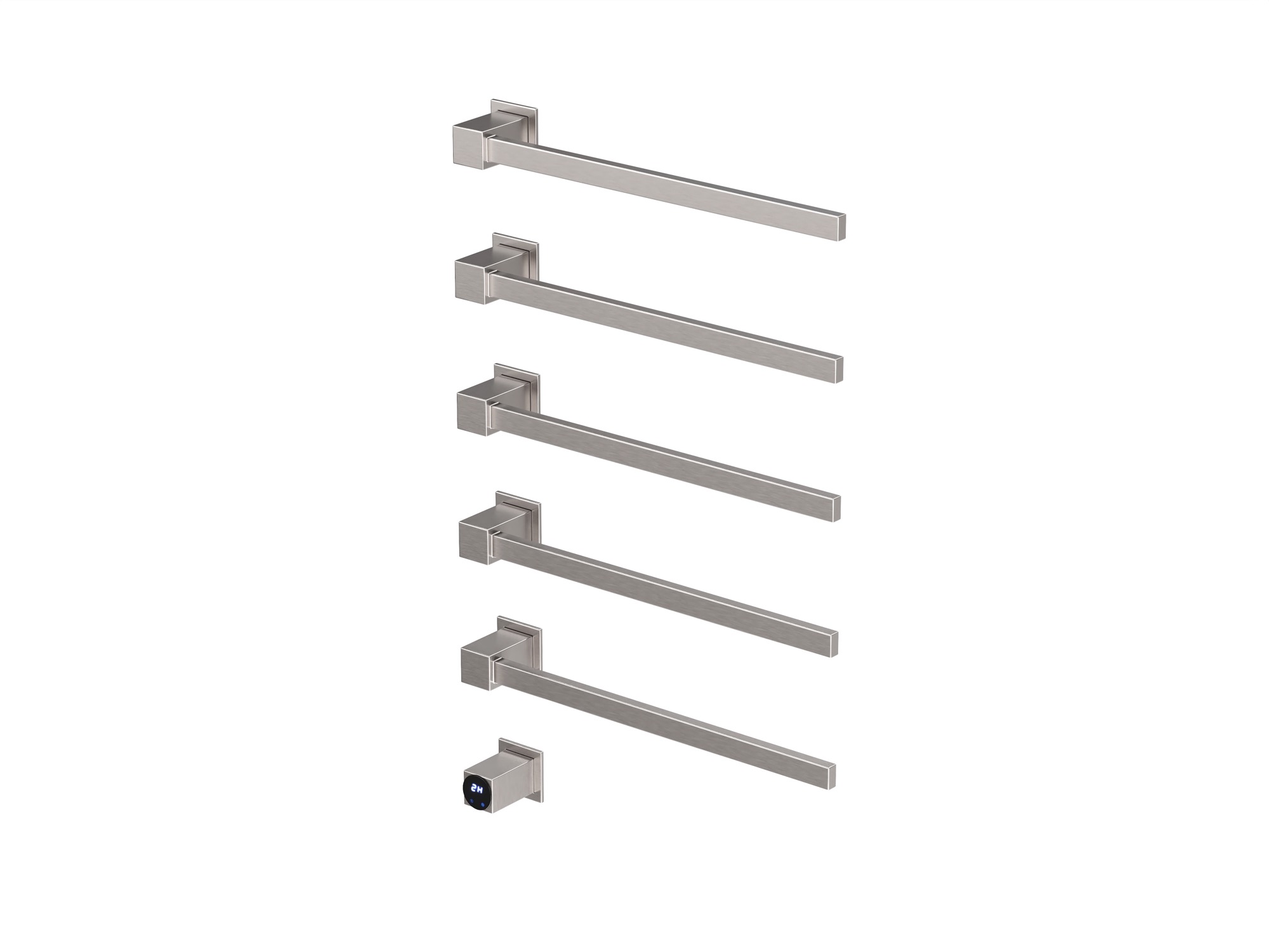 HB-016-5BN Матовый Никель Полотенцесушитель встраиваемый электрический