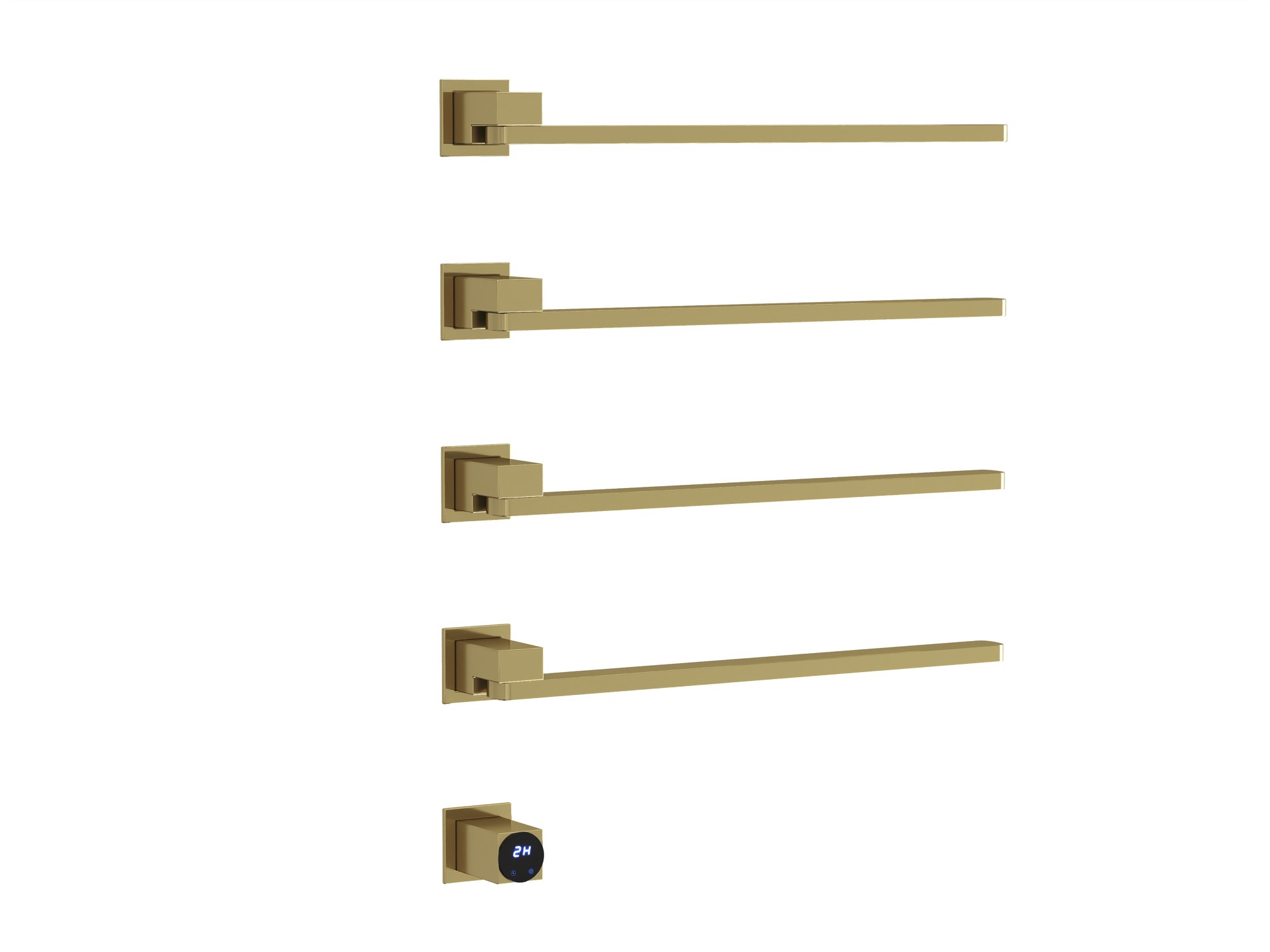 HB-015-4GO Золото Полотенцесушитель встраиваемый электрический