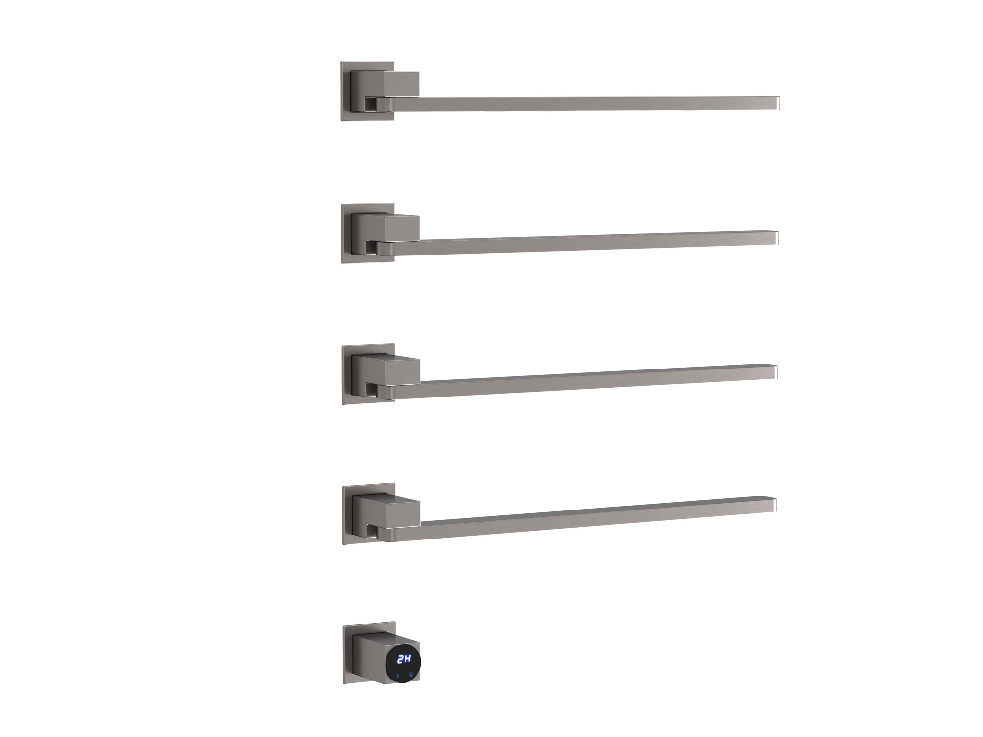 HB-015-4BN Матовый Никель Полотенцесушитель встраиваемый электрический