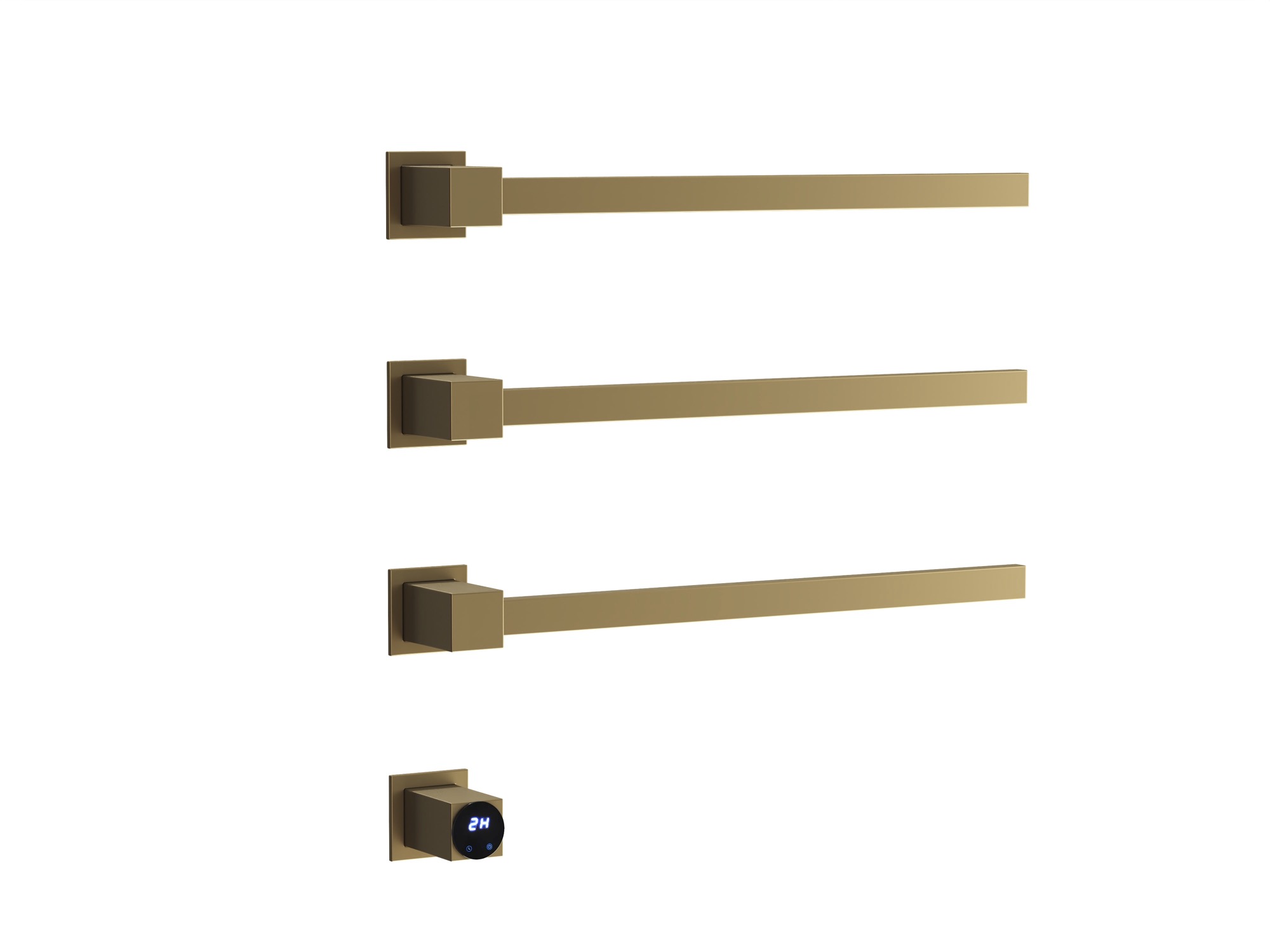 HB-016-3BG Матовое Золото Полотенцесушитель встраиваемый электрический