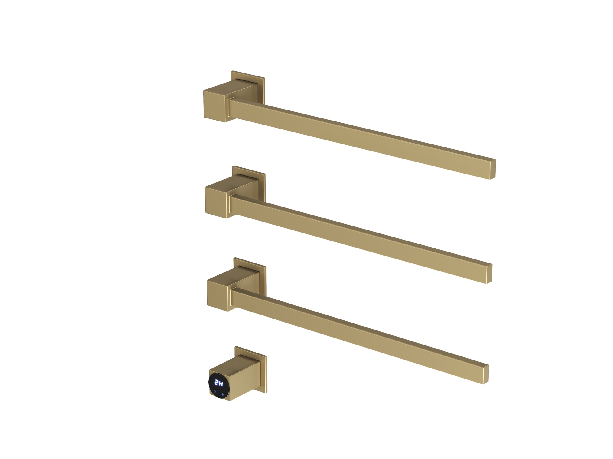 HB-016-3BG Матовое Золото Полотенцесушитель встраиваемый электрический