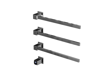 HB-016-3BCH Чёрный Хром Полотенцесушитель встраиваемый электрический 