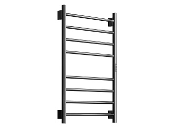 HB-011-8BCH Чёрный Хром Полотенцесушитель электрический 800*500