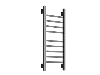 HB-022-9BCH Чёрный Хром Полотенцесушитель электрический 900*400