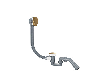 HB-8800BG Матовое золото Сифон для ванны полуавтомат